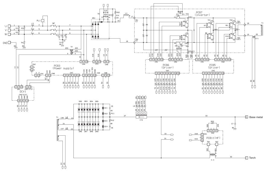 OTC焊機(jī)T500P的電氣圖